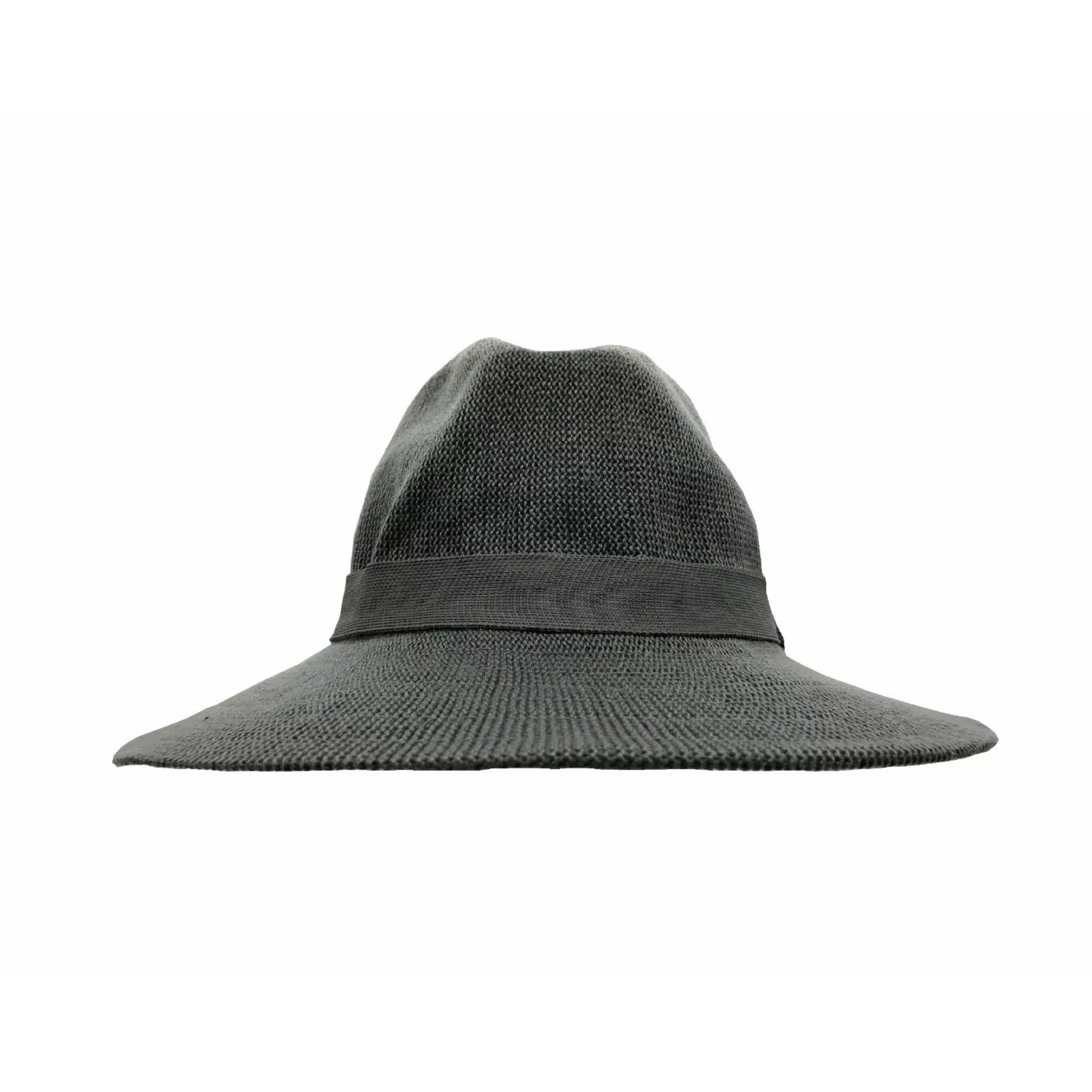 Foldable Jacaru Traveller hat in grey with wide brim and classic travel-friendly design